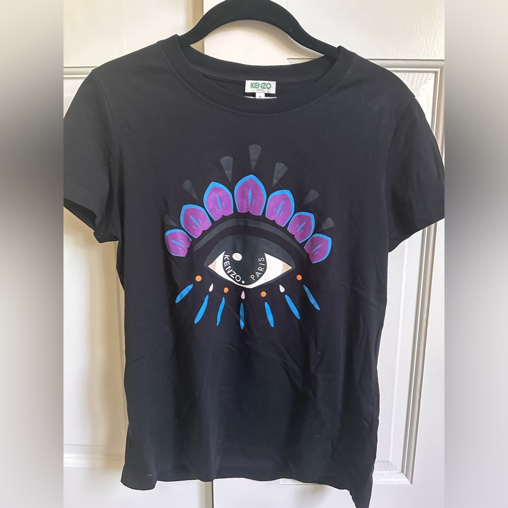 Kenzo Black Cotton Eye Printed T-Shirt - Picture 4 of 4